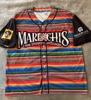 Albuquerque Isotopes Mariachis de Nuevo Mexico Baseball Jersey Men’s Sz L MiLB